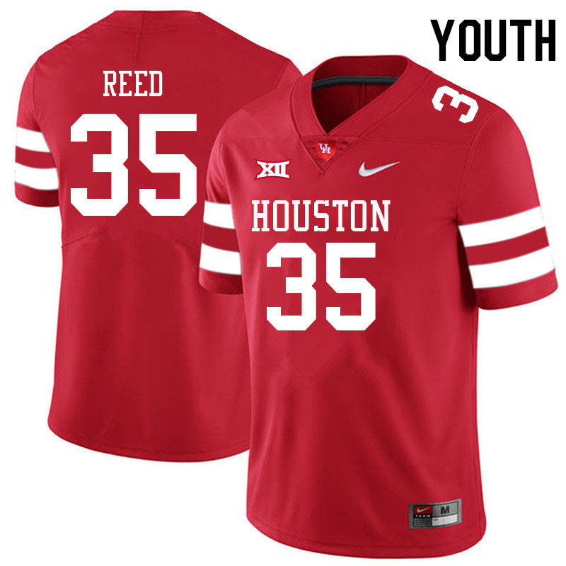 Youth #35 Maurice Reed Houston Cougars College Big 12 Conference Football Jerseys Sale-Red - Click Image to Close
